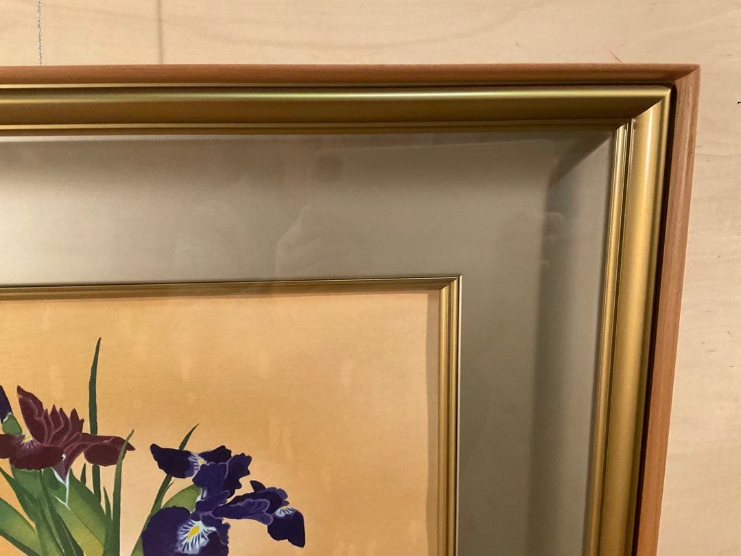 小倉遊亀　「洋壺」　木版画　刷り込みサイン・落款・作品証明シール有り