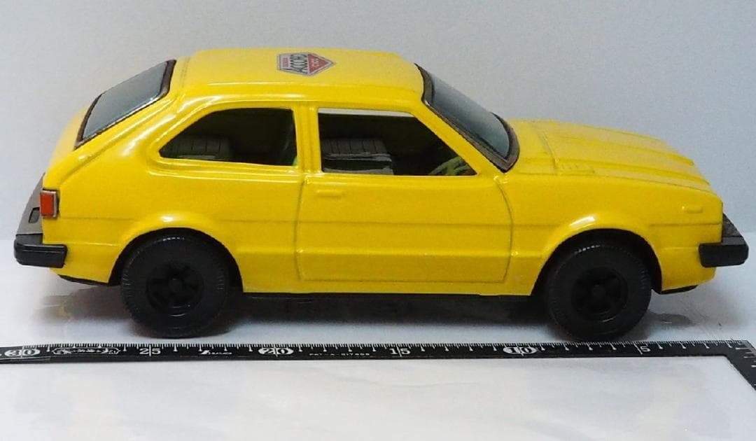 野村【ホンダ アコードCVCC黄イエロー フリクション】当時物ブリキ自動車 箱無