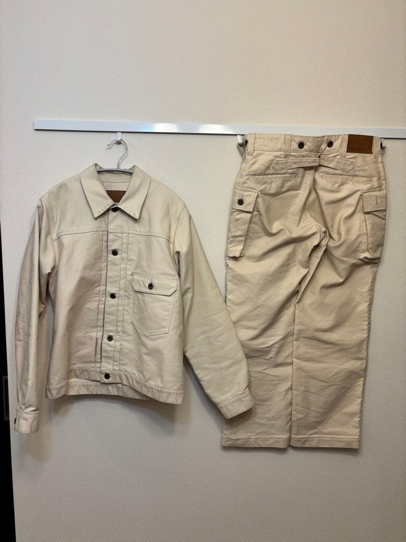 pablo vinci oiled chino trucker セットアップ