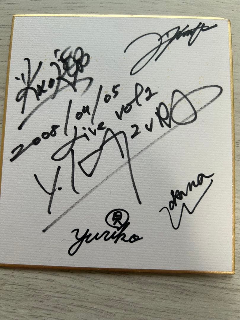 【梶浦由記/Yuki Kajiura 】直筆ミニサイン色紙　貴重