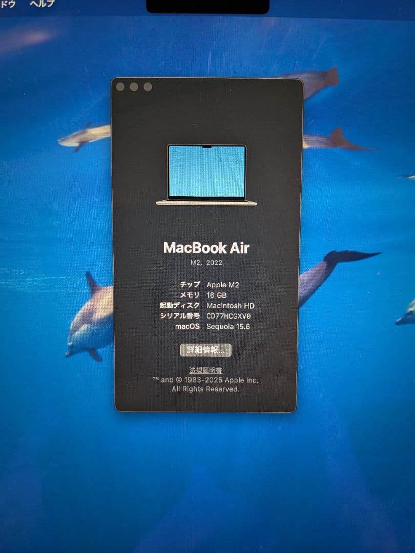 Macbook Air M2 16GB 256GB 13インチ