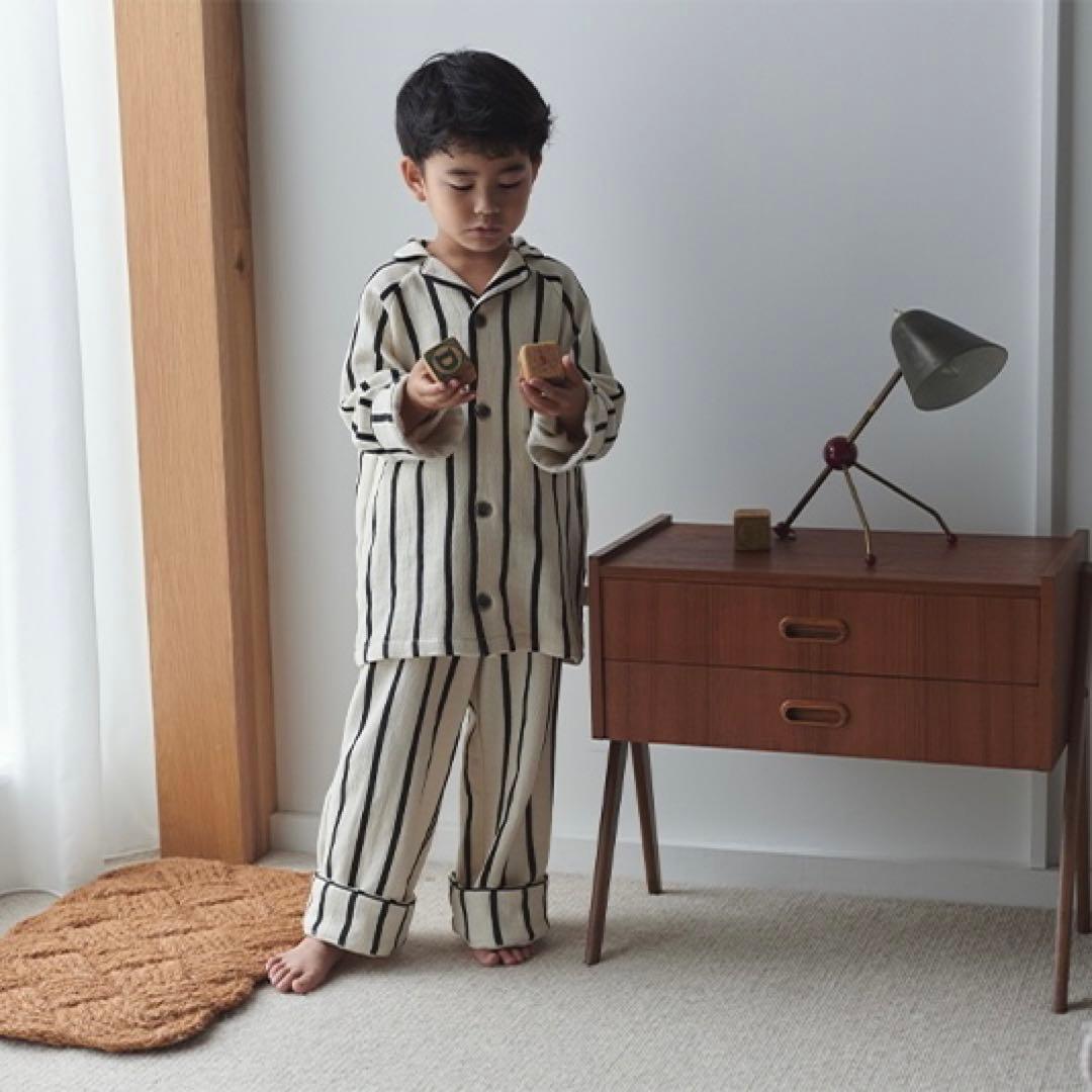 キッズ ナイトウエア パジャマ 部屋着 calmy 1 stripe