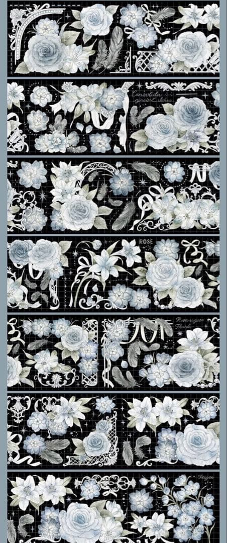 Hoshi奶芙《雾雨朦胧》海外マスキングテープ　マステ 【2088】