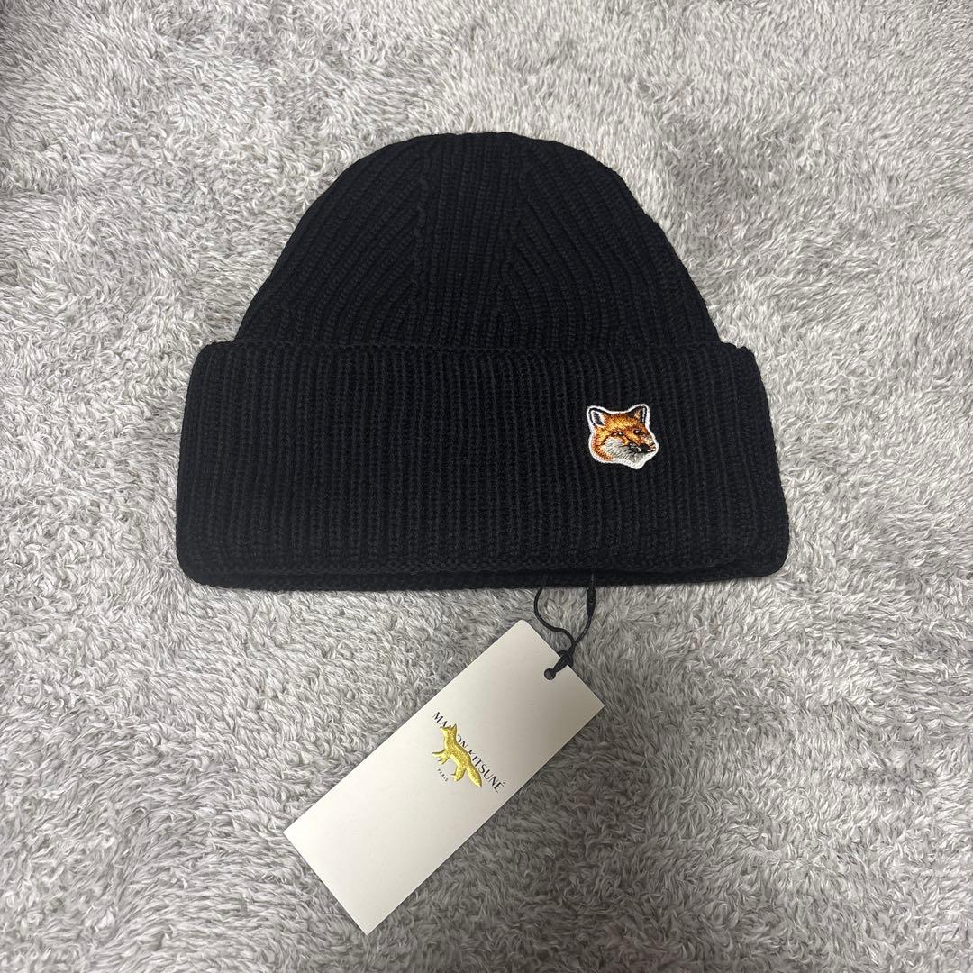 MAISON KITSUNÉ 黒 ニット帽
