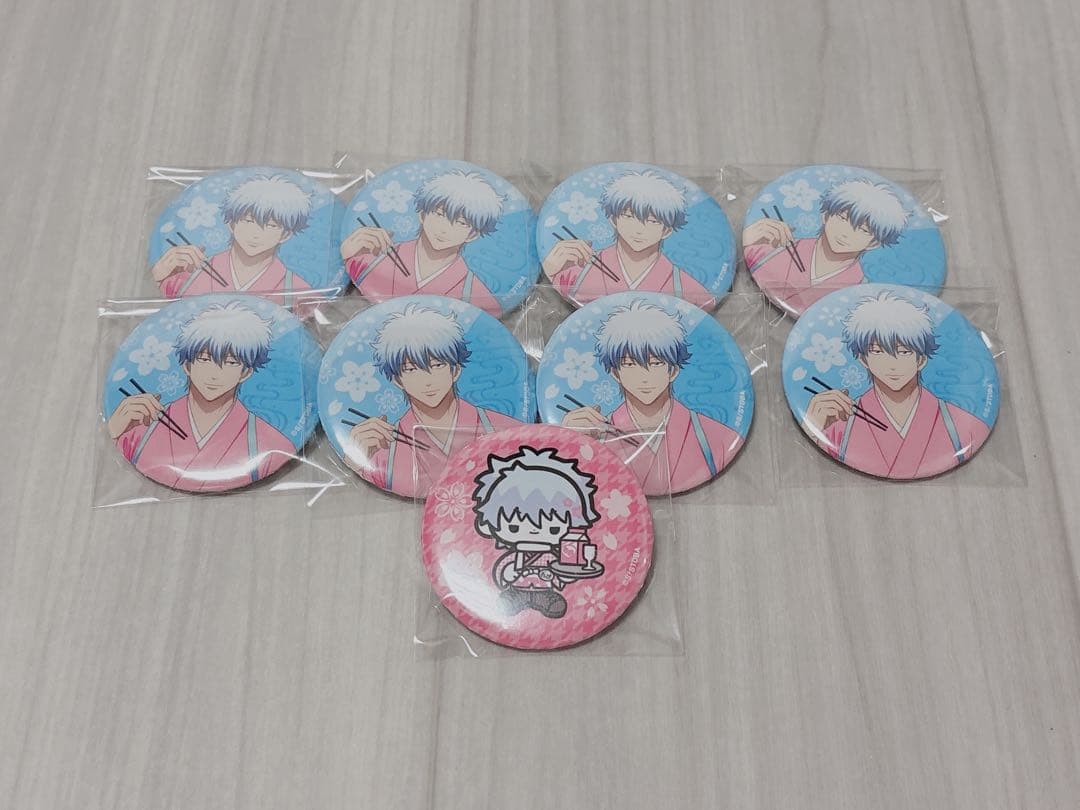 銀魂　春色茶房　缶バッジ　坂田銀時セット