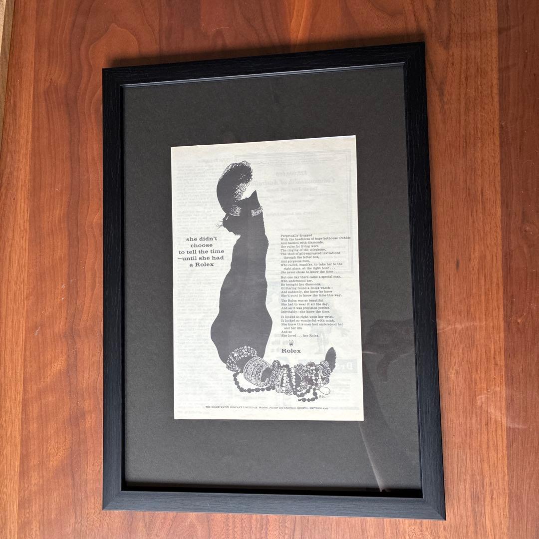 Rolex Lucky black cat 広告　額装済　No,1