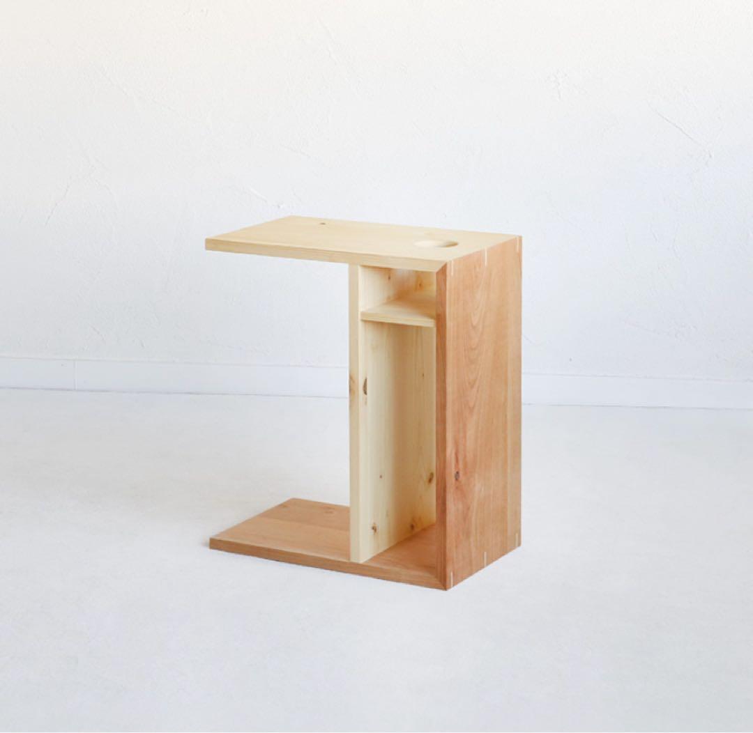 キシル　木製サイドテーブル