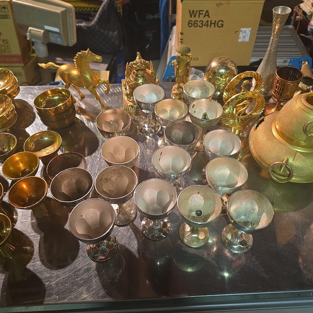 大量まとめ12.3キロ　金杯・銀杯・アクセサリーなど