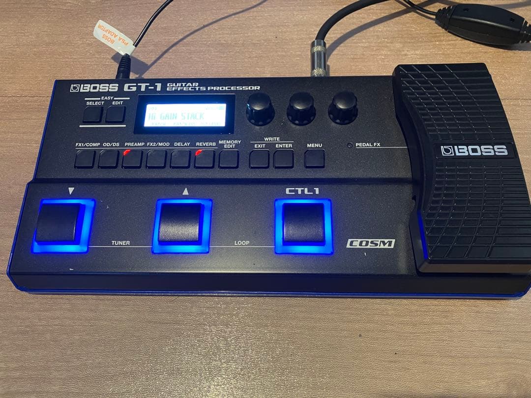 【土日のみ発送】BOSS GT-1 ACアダプタ USBケーブル シールド付き