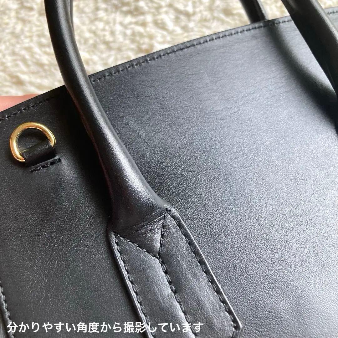 定価42,900円 クリスチャンヴィラ フラップ ハンドバッグ トートバッグ 黒