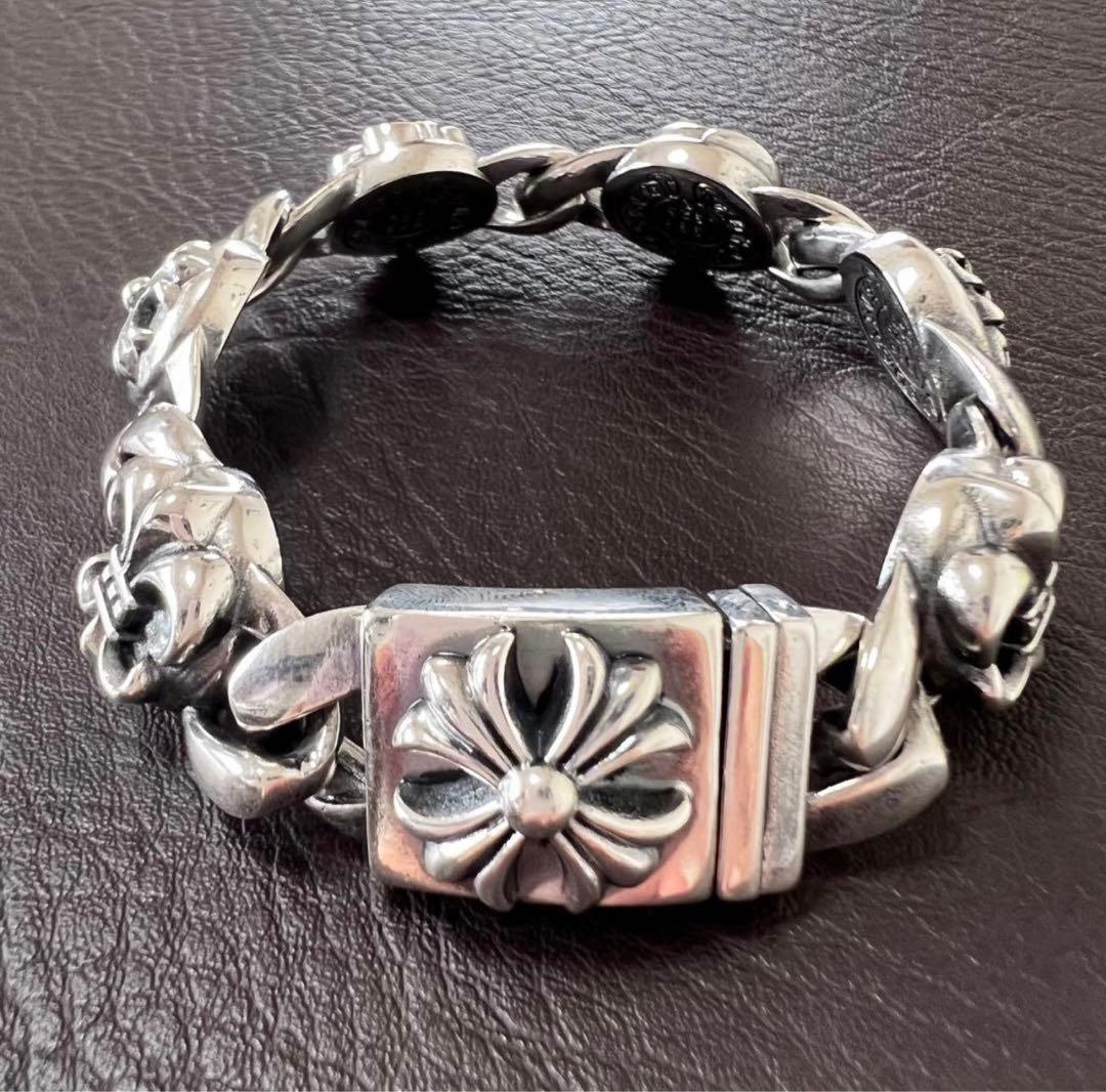 メキシコシルバー925ブレスレット、約22cm