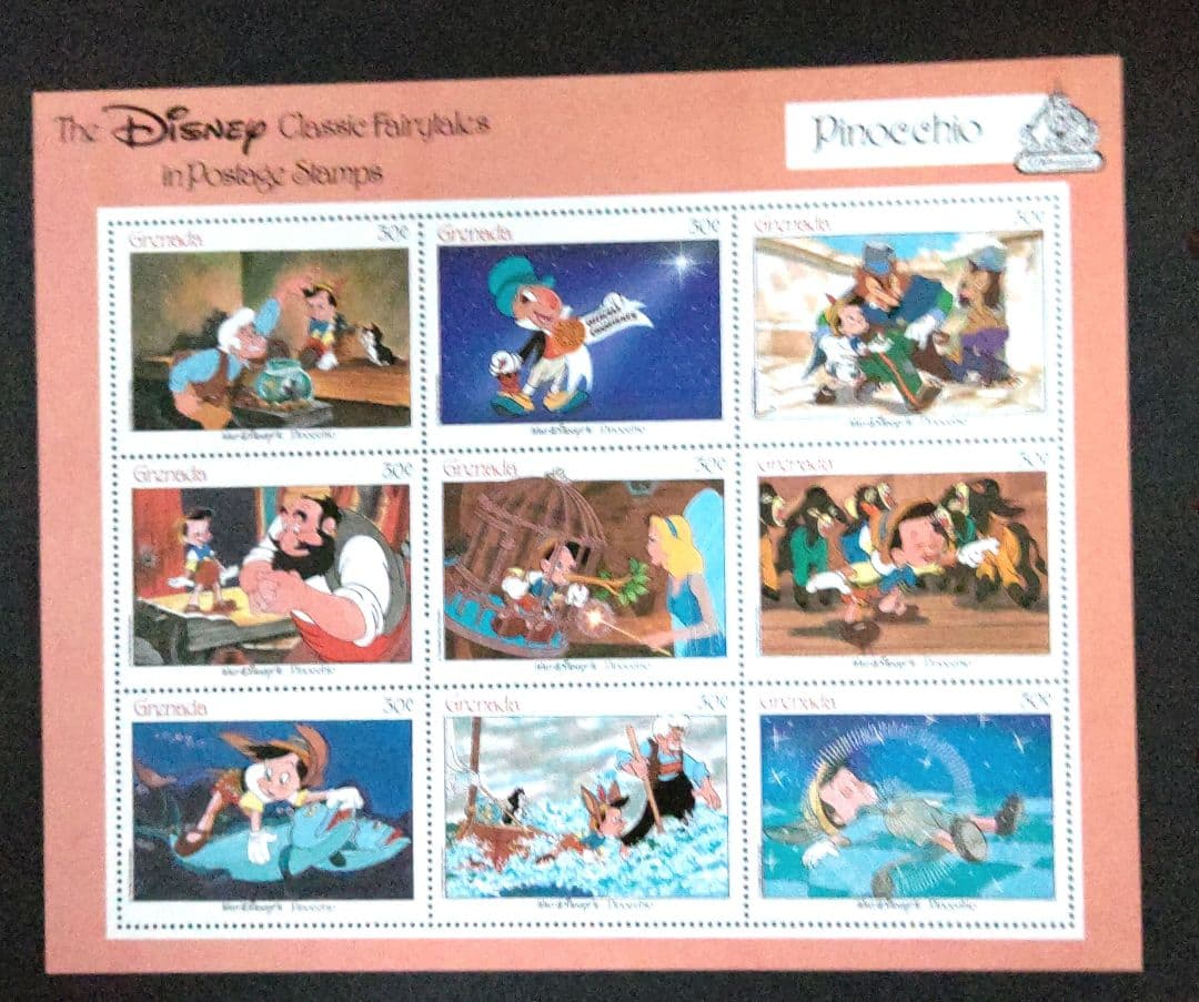 切手① Disney50周年記念切手シート 3種類