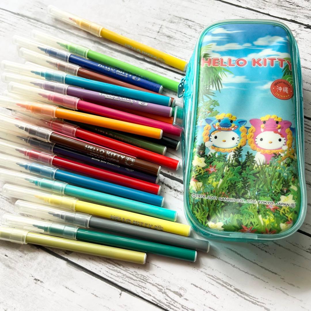 希少✧︎ハローキティ 沖縄限定 カラーペン23本セット