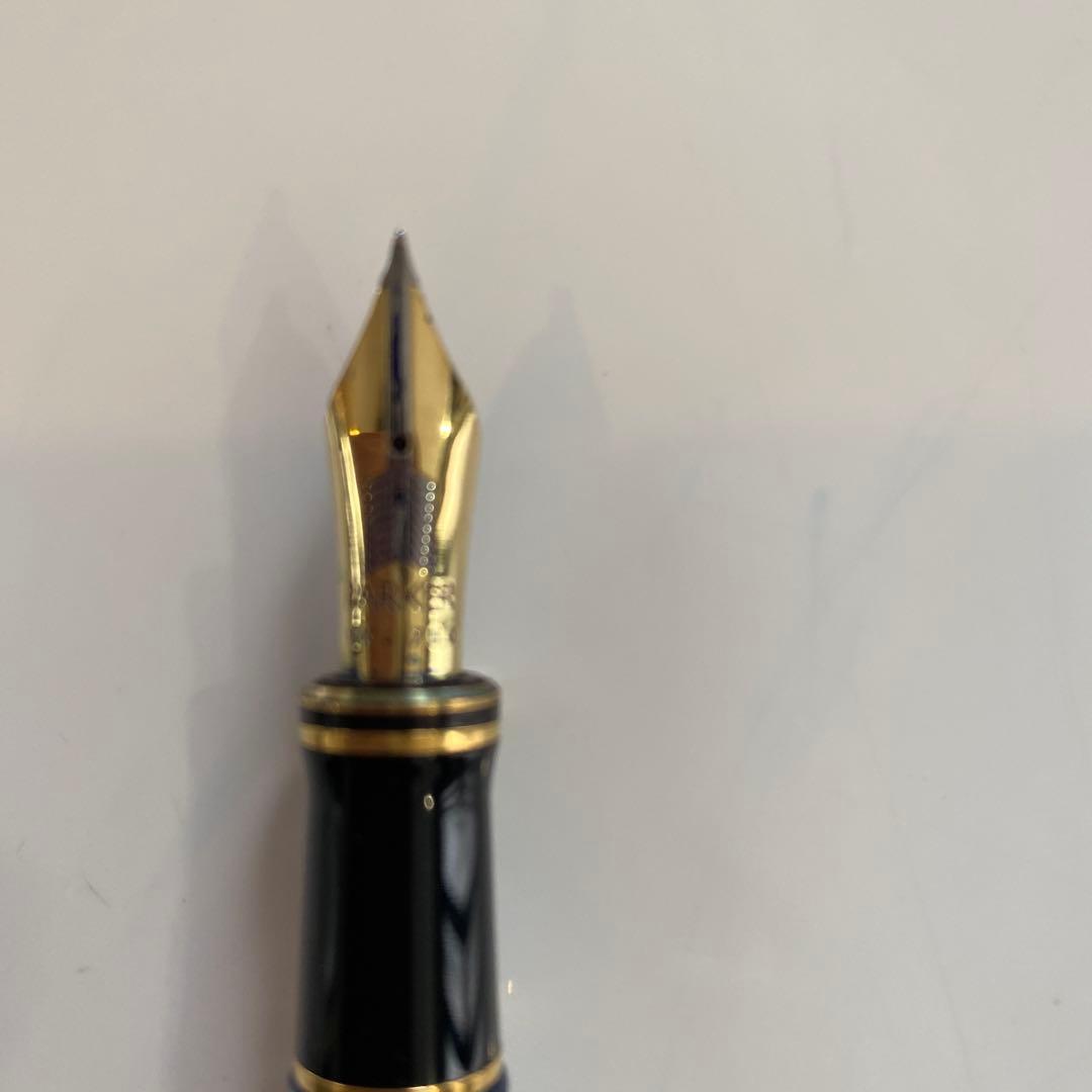 パーカー万年筆 デュオフォールド ブルーマーブル　ペン先18金750F