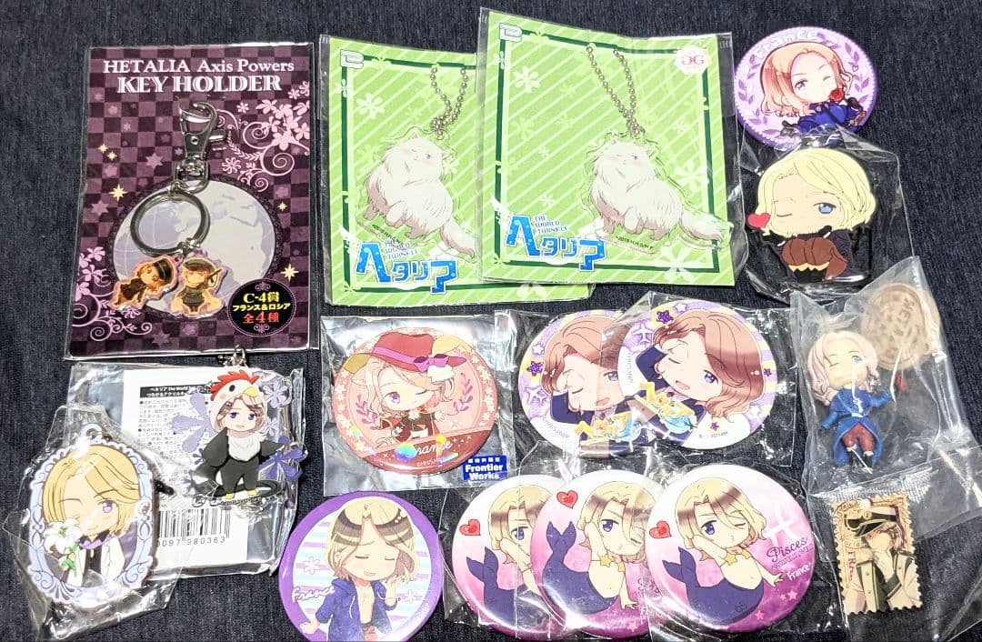 【16点セット！】ヘタリア フランス 缶バッジ ラバスト メタルチャーム