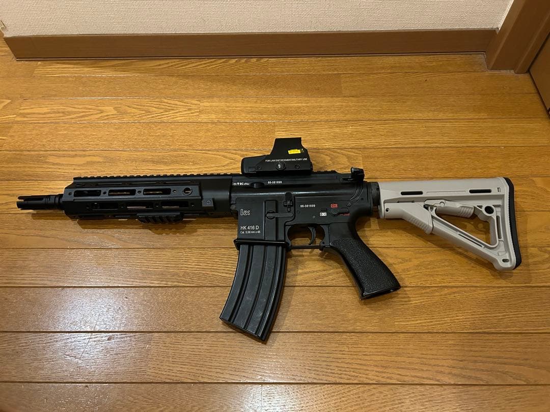 東京マルイ製HK416D ハンドガード、ストック、ダットサイト等シールズ仕様