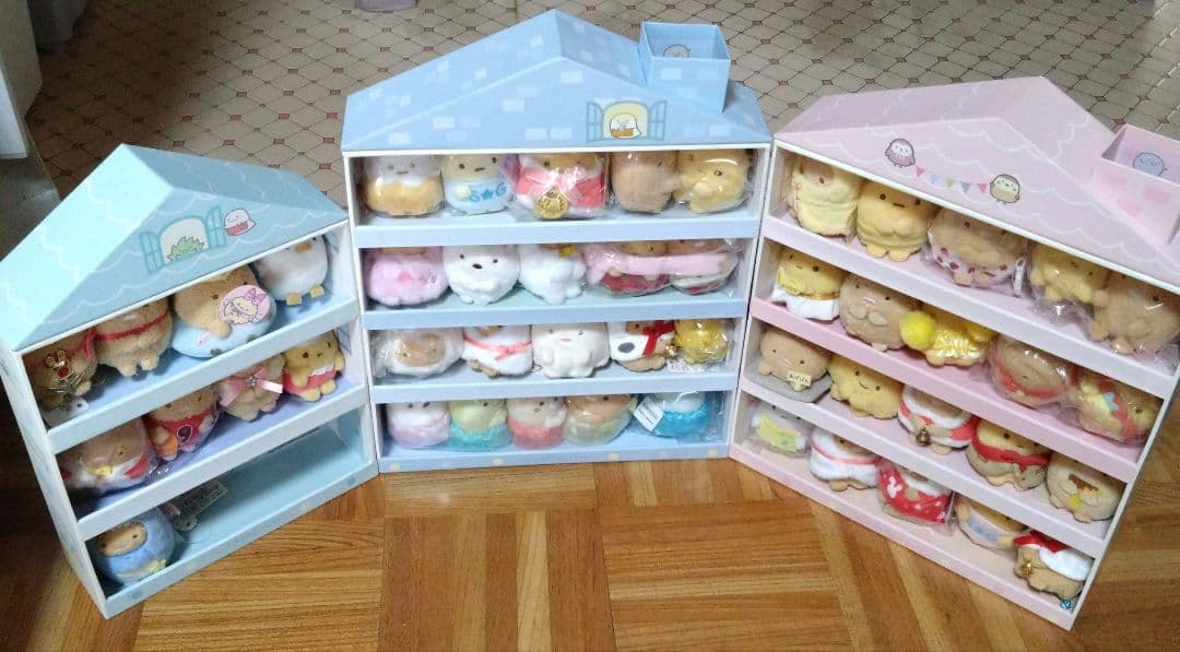 すみっコぐらし てのりぬいぐるみセット 収納棚付