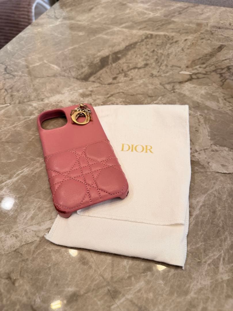 Dior ピンクレザー iPhone13ケース