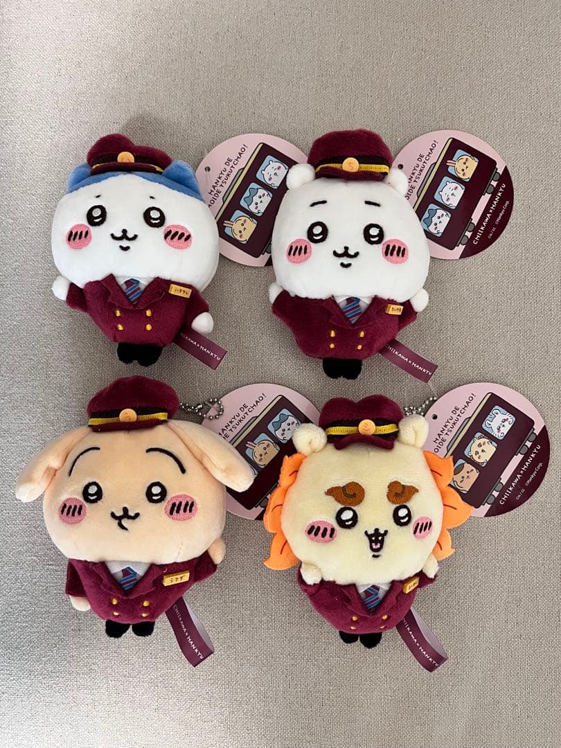 ちいかわ　阪急電車なマスコット4体セット