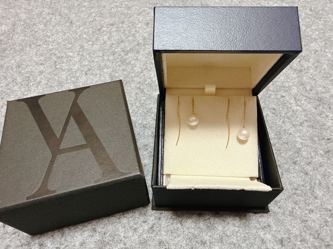 パール　ピアス　チェーンピアス　18K ヴァンドーム青山　組曲