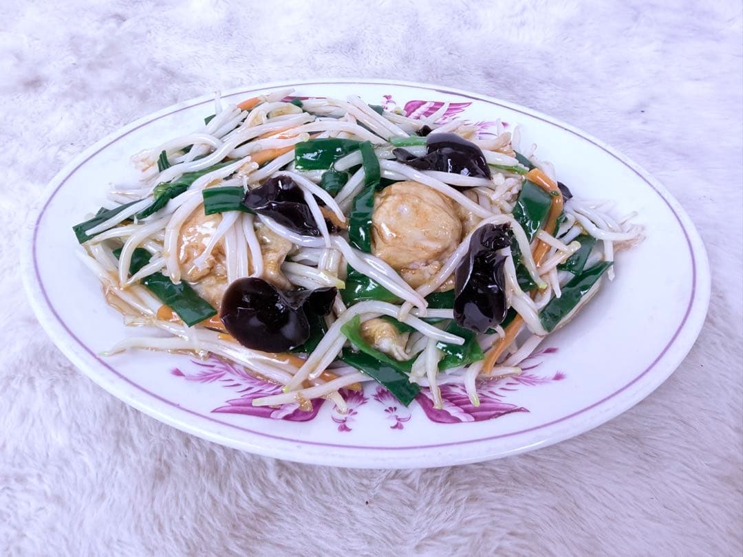 食品サンプル 肉野菜炒め 幅26cm 昭和レトロ 中華料理