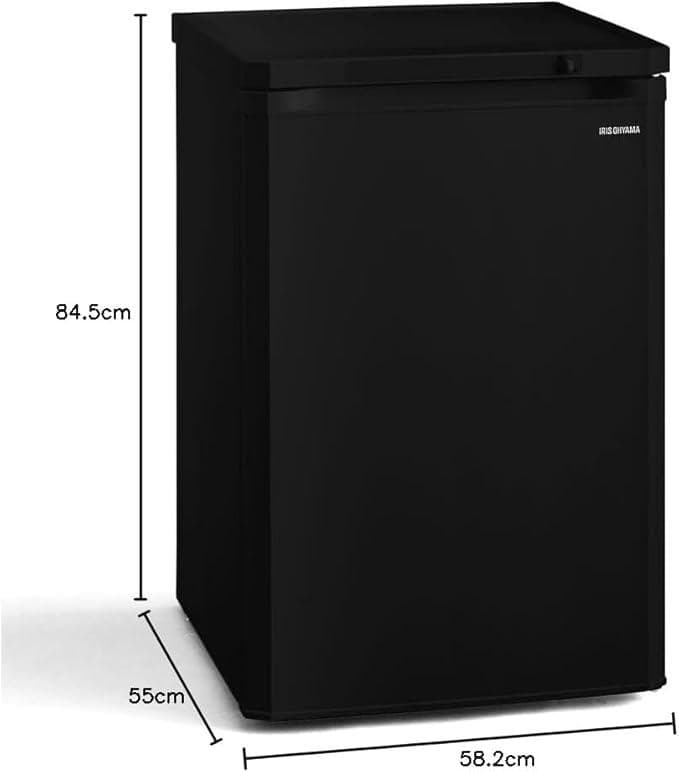 【中古】アイリスオーヤマ 冷凍庫 85L ブラック※直接引取は3000円割引可能