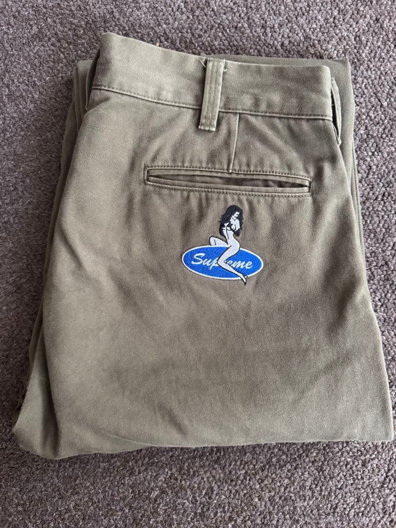 Supreme pin up chino pant olive 32 オリーブ