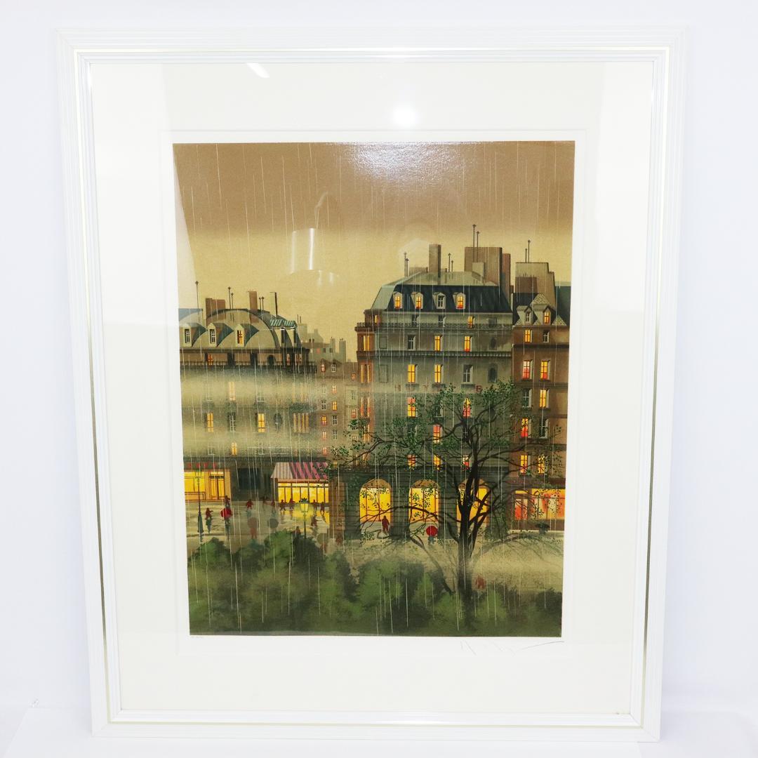 ヒロヤマガタ 「レインドロップス」 シルクスクリーン