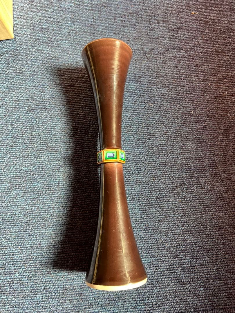 1291 紫交趾 花入 中村翠嵐 尊式花入