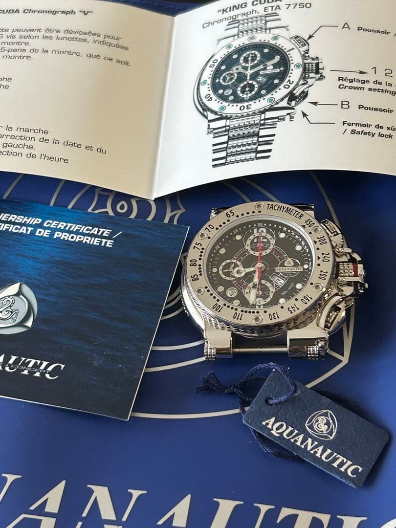 腕時計 アクアノウティック キングクーダ クロノグラフ ケースのみ 自動巻き