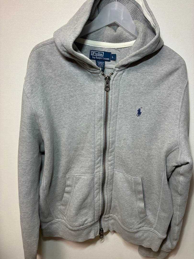 裏地サーマル仕様 ラルフローレン ジップアップパーカー L ヘビーウェイト