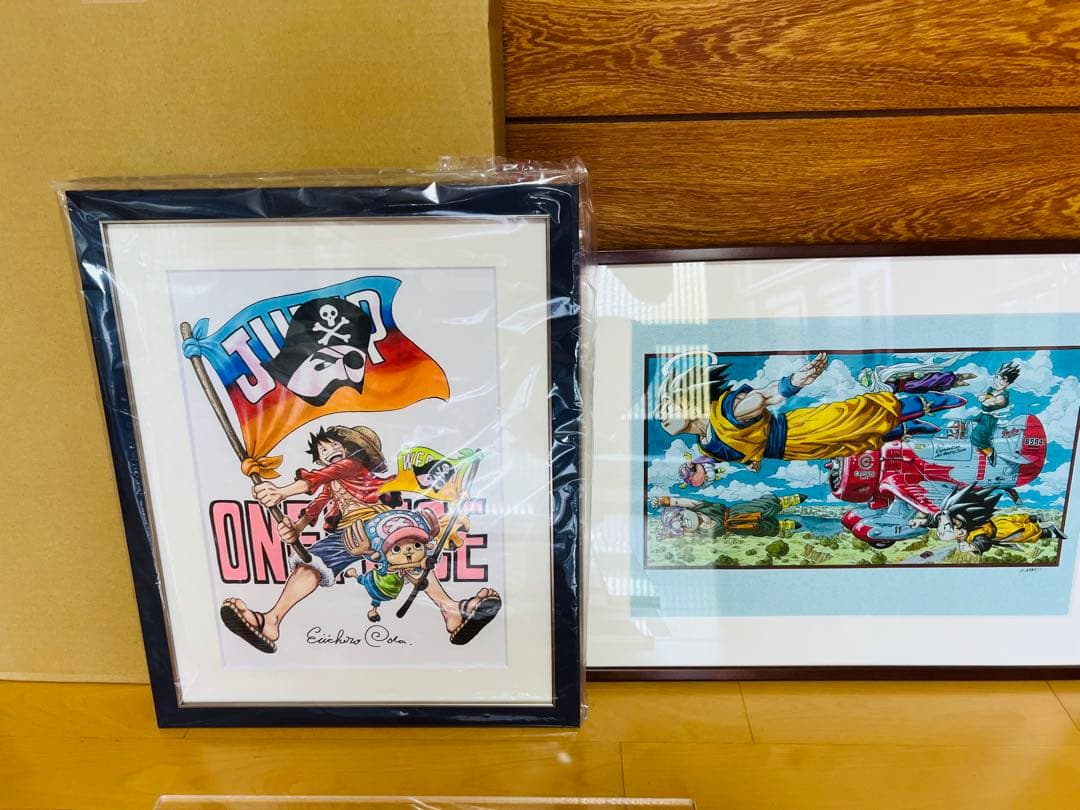 めんぼONE PIECE ドラゴンボール　尾田栄一郎＆鳥山明直筆サイン新品