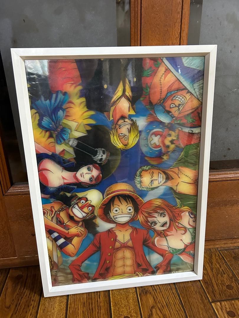 自宅保管新品　ワンピース3Dポスター　額縁入り