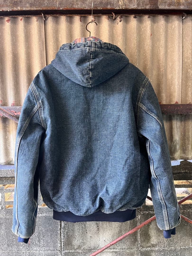 希少carharttカーハートデニムアクティブジャケットM裏ブランケットUSA製
