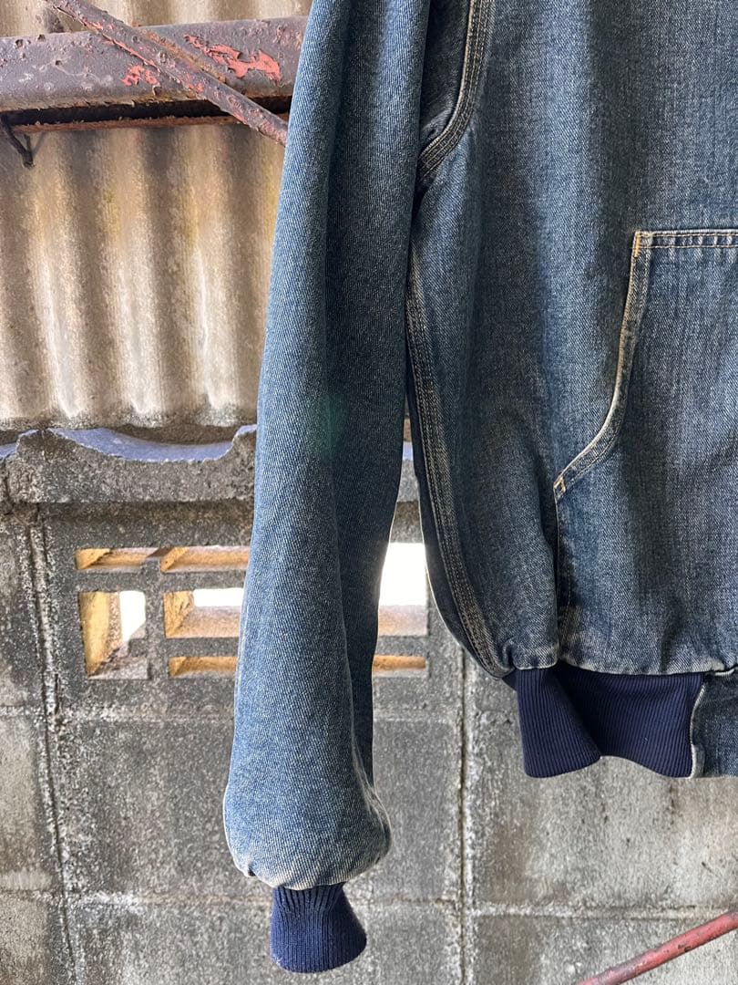 希少carharttカーハートデニムアクティブジャケットM裏ブランケットUSA製