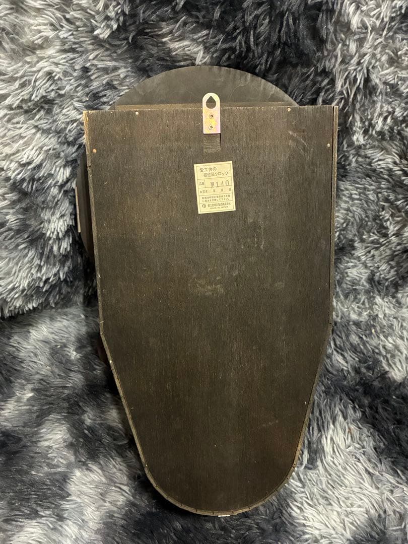 B）希少 アンティーク柱時計 愛工社CROWNFAN ダルマ四つ丸 31day