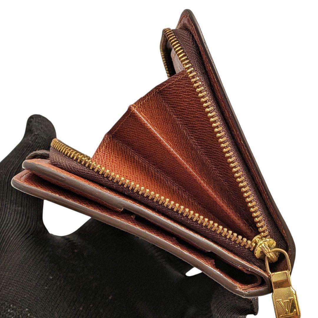 美品 ルイヴィトン モノグラム コンパクトジップ 折り財布 935