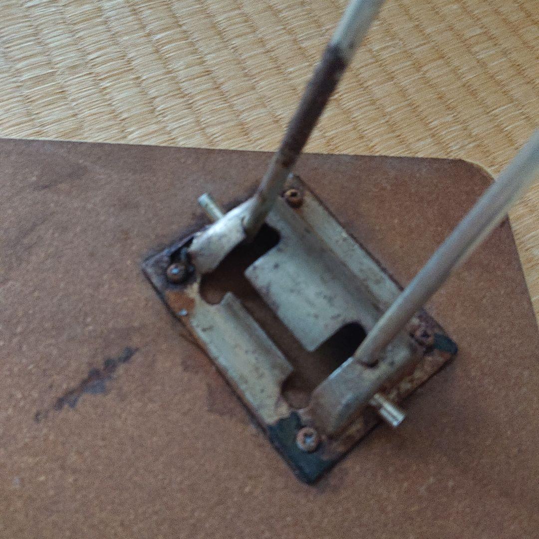 アンティークレトロポップな花柄ローテーブルオレンジカラー