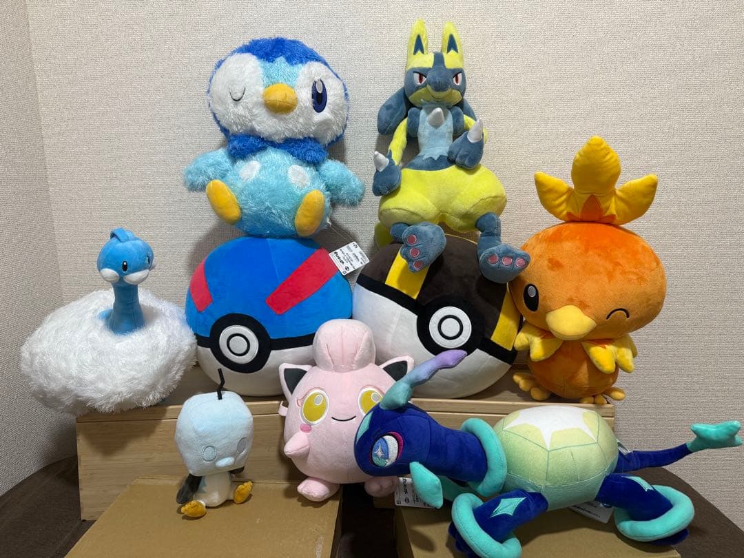 ポケモンぬいぐるみ　9体セット　テラパゴス　ルカリオ　ポッチャマ他　まとめ売り