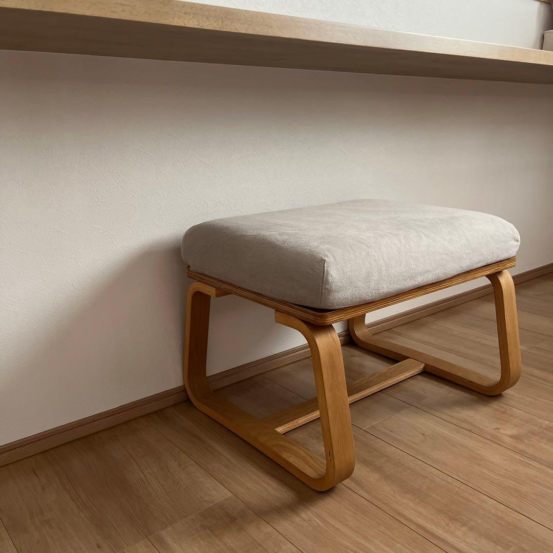 美品　無印良品　リビングでもダイニングでもつかえるベンチ　オットマン　チェア
