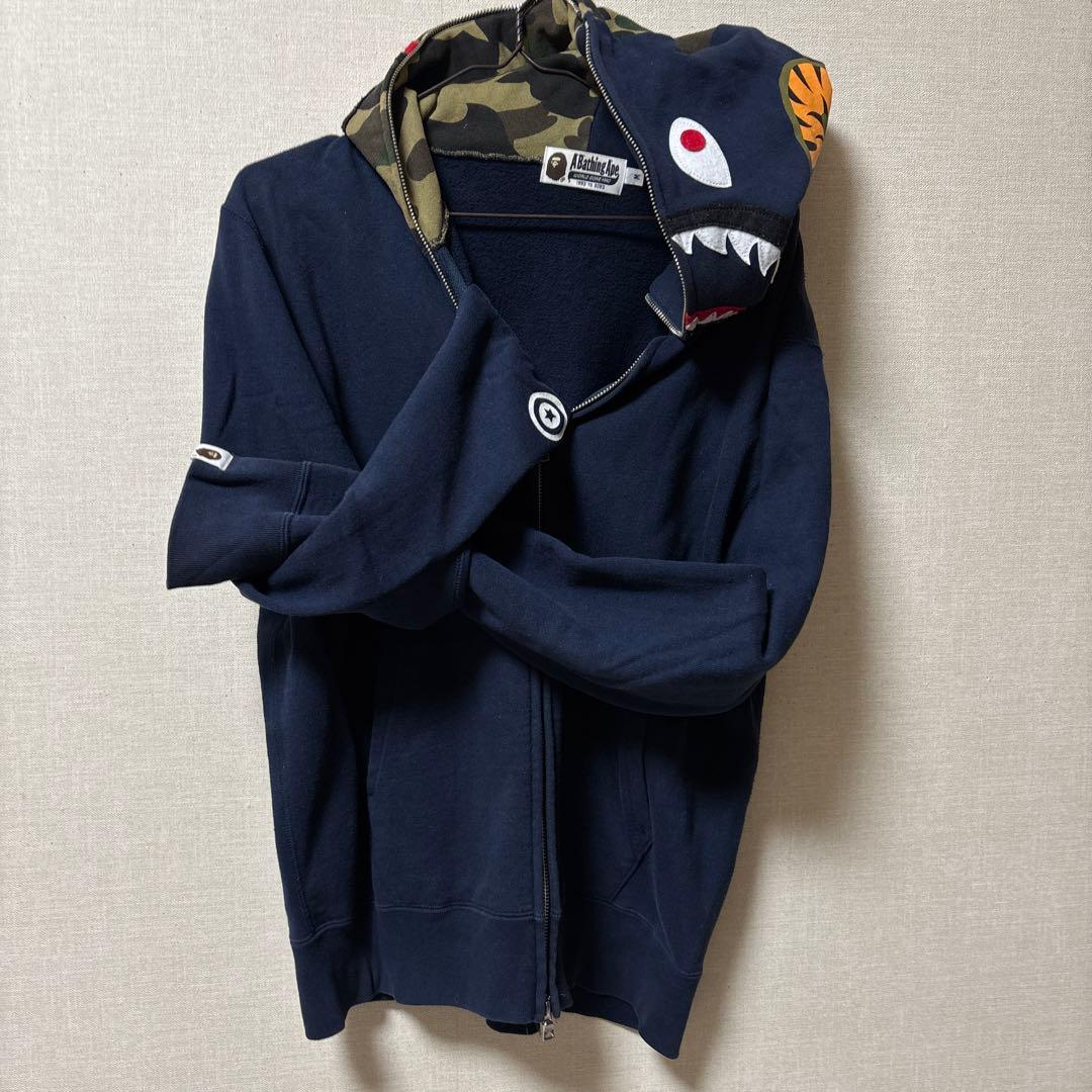 A Bathing Ape カモフラージュフード パーカー M