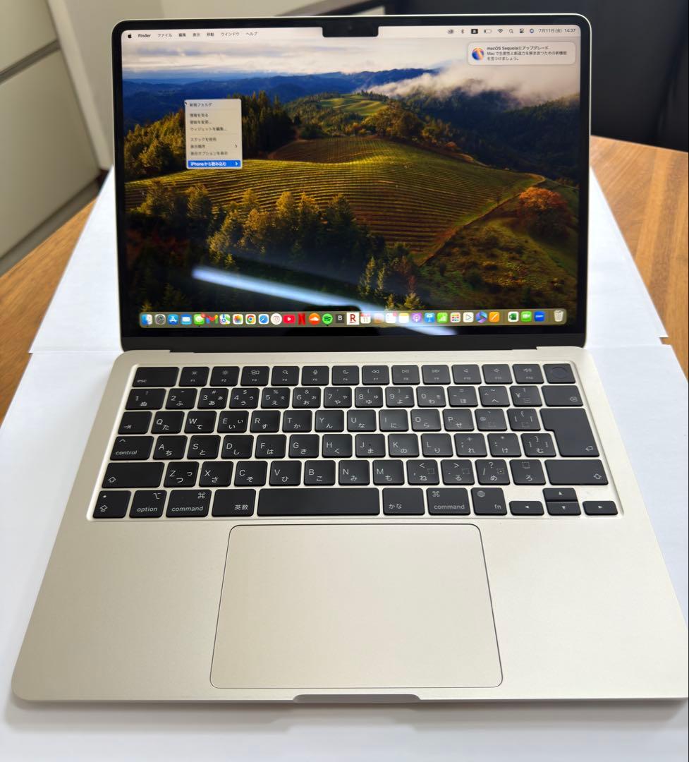 【美品】MacBook Air M2 13.6インチ　ほぼ未使用
