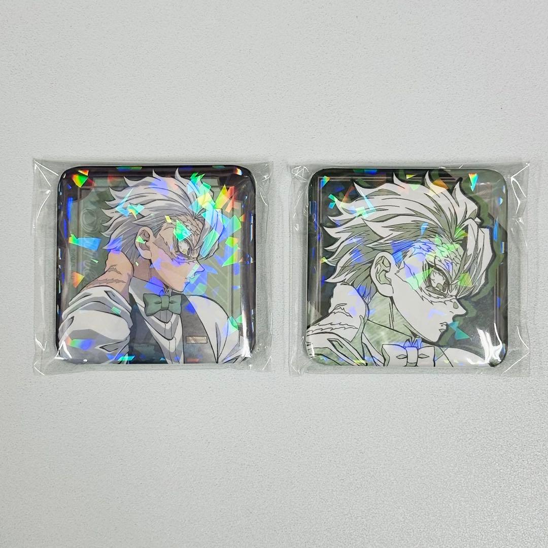 鬼滅の刃 ufotable モクテルバー　不死川 実弥　グリッター缶バッジ　２点