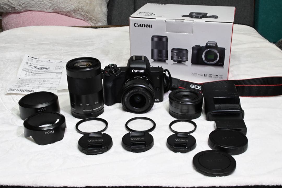 Canon EOS kissM ミラーレスカメラ ダブルズームキット