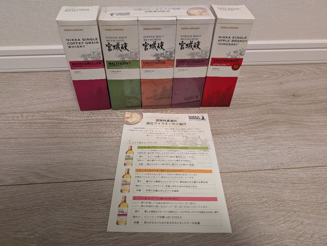 【蒸溜所限定】ニッカウイスキー 5本セット　宮城峡