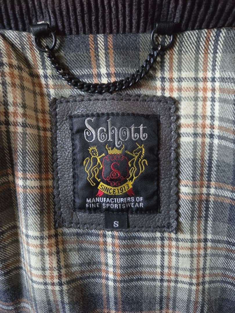 schott ライダース シングル ストライプ Sサイズ