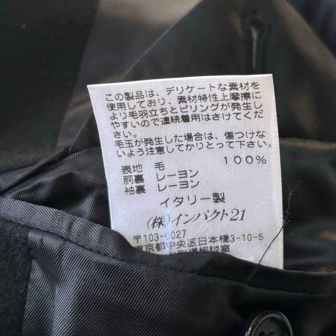 ラルフローレン　チェスターコート　イタリー製　ブラック　36 比翼式