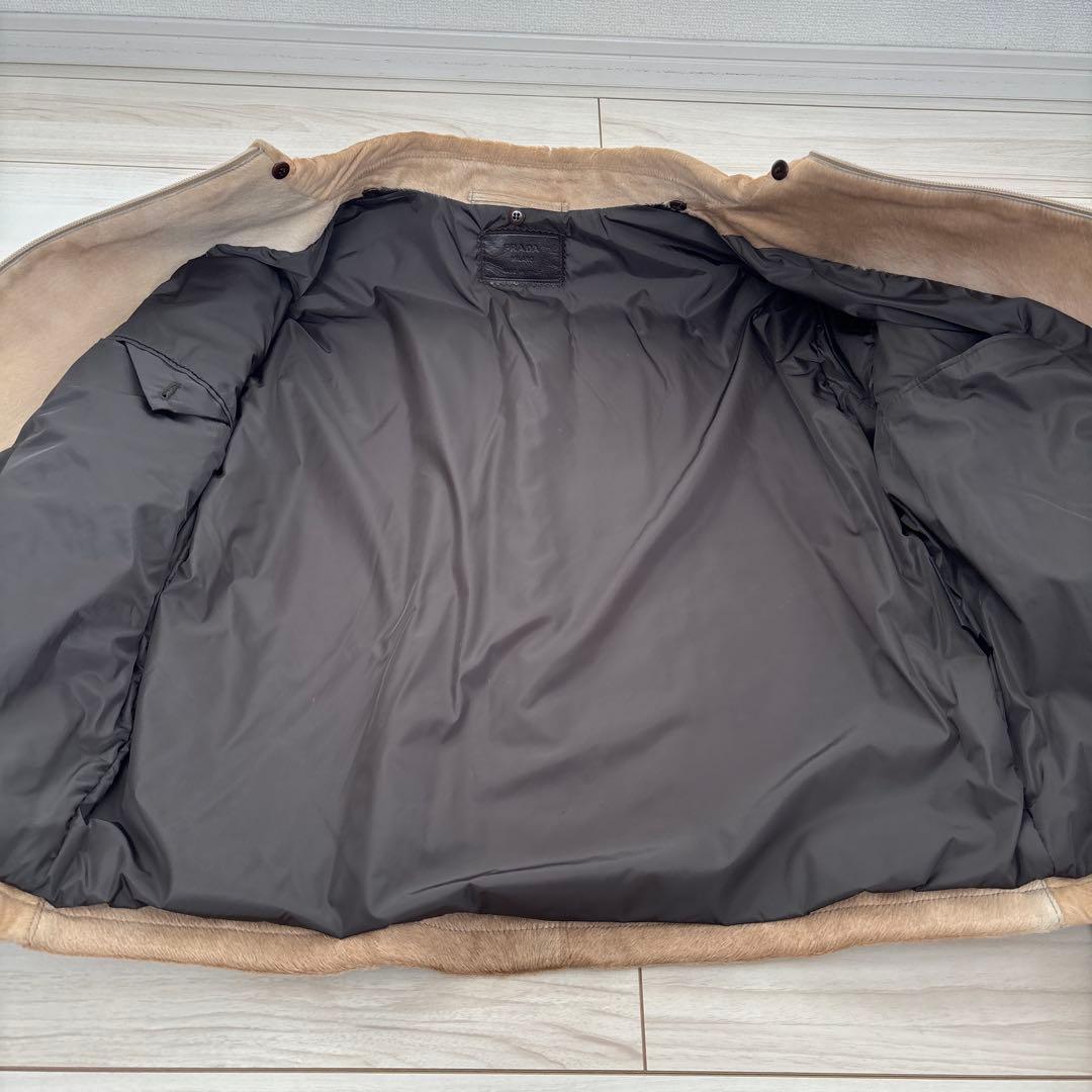 CASUAL プラダ　PRADA ハラコJKT レザーJKT ファー付き