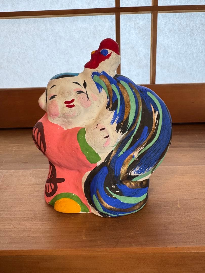 廃絶 香泉人形 『鶏抱き童子』郷土玩具 民藝 伝統文化 芸術 高知 滋賀