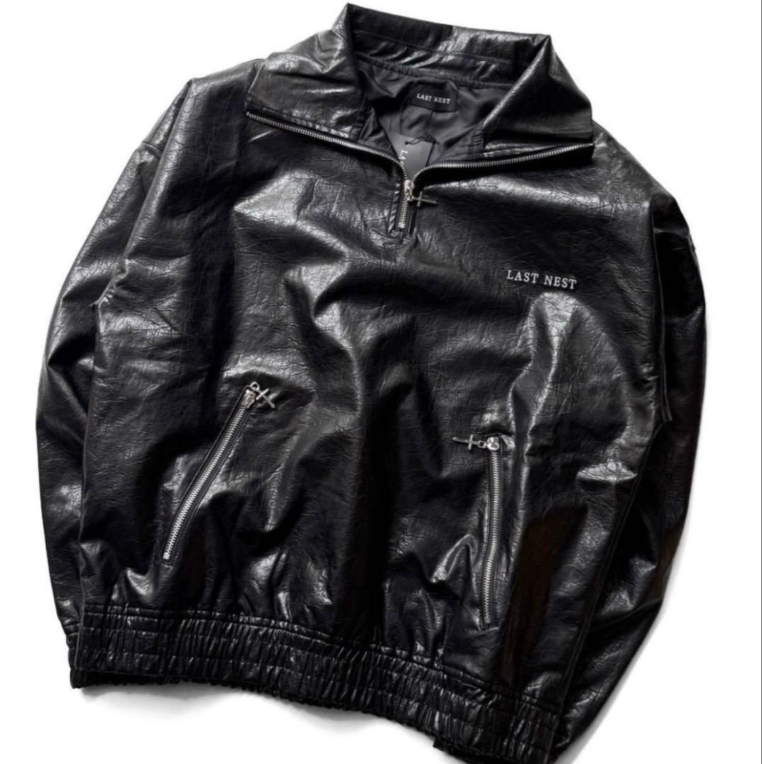 ジャケット・アウター LAST NEST Leather Half Zip Jacket